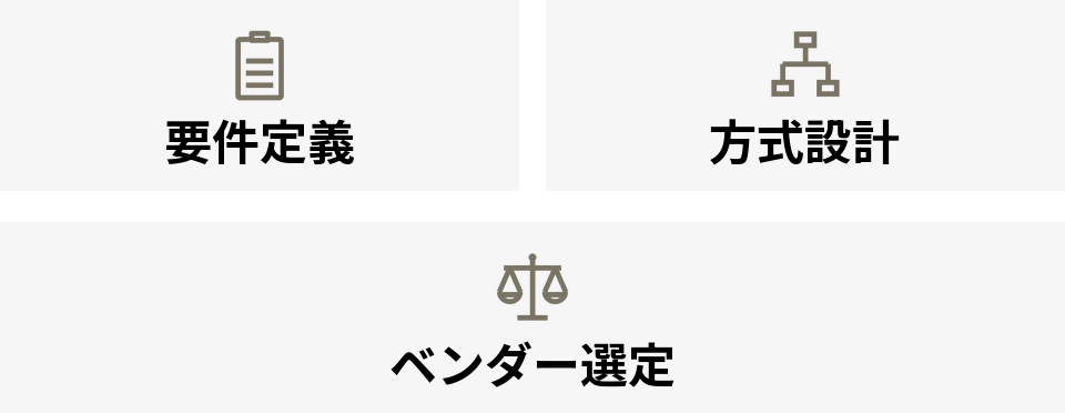 要件定義・方式設計・ベンダー選定